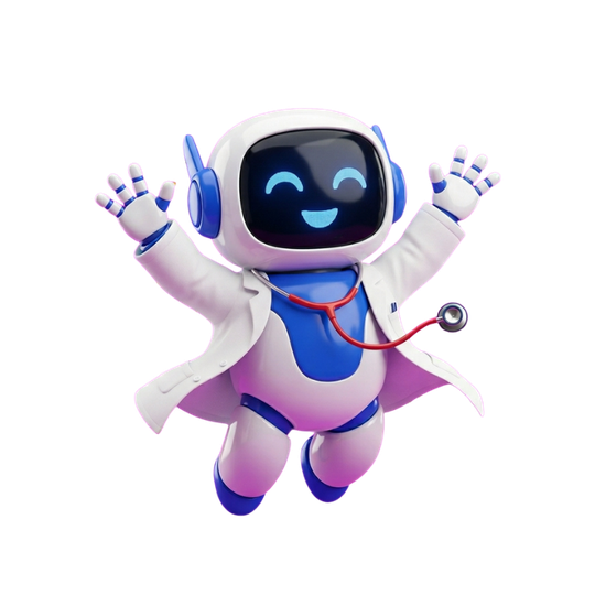Dr. MediByte celebrating a win